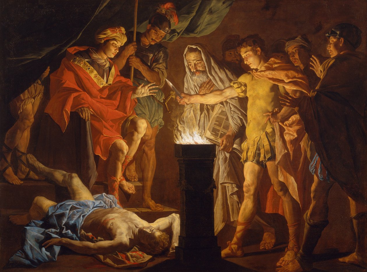 Scaevola بحضور لارس بورسينا 1640s بواسطة ماتياس ستومر