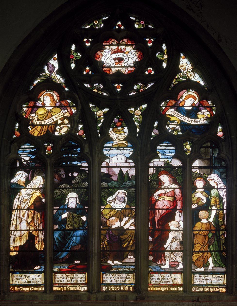 المرأة الفاضلة ، الثالوث المقدس ، Leamington Spa ، Cottier & Co ، c.1890 بواسطة ماتيس ماريس