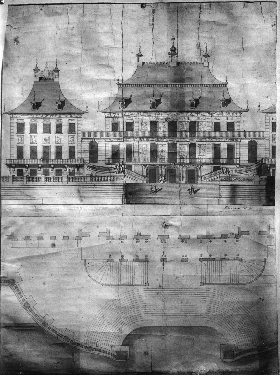 قصر ريفرسايد (واسرباليس) بعد عام 1721 بواسطة Matthäus Daniel Pöppelmann