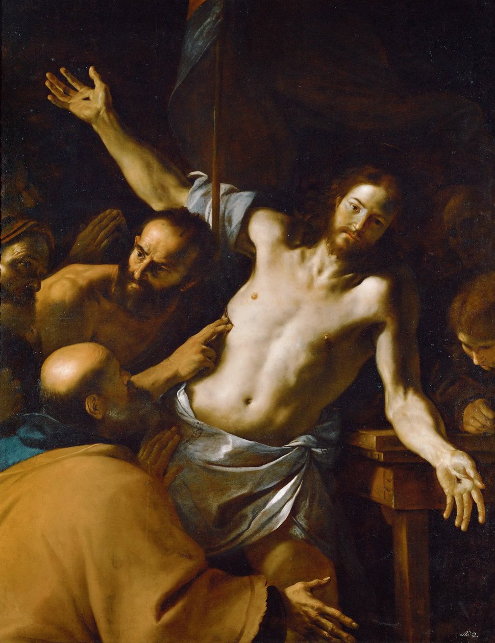 L'incredulite de Saint Thomas - شكوك القديس توماس ، بريتي ، ماتيا (il Cavaliere Calabrese) (1613-1699). زيت على قماش ، ج. 1656. الأبعاد: 187 × 145.5 سم. متحف تاريخ الفن ، فيين بواسطة ماتيا بريتي