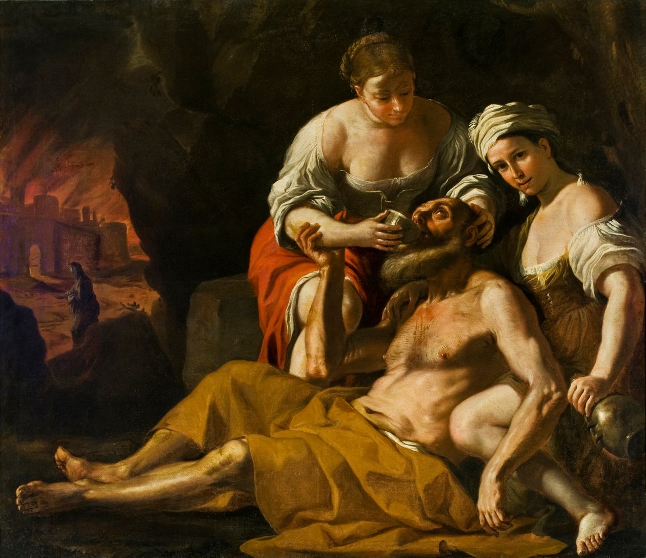لوط وبناته ، حوالي 1675-1680. بواسطة ماتيا بريتي