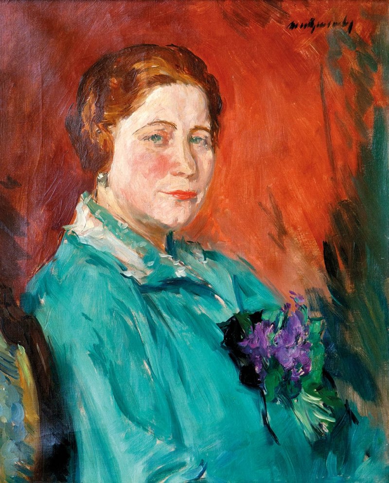 بلوزة خضراء holgynEnglish: Lady in a green blousen بواسطة Mattyasovszky Zsolnay Laszlo