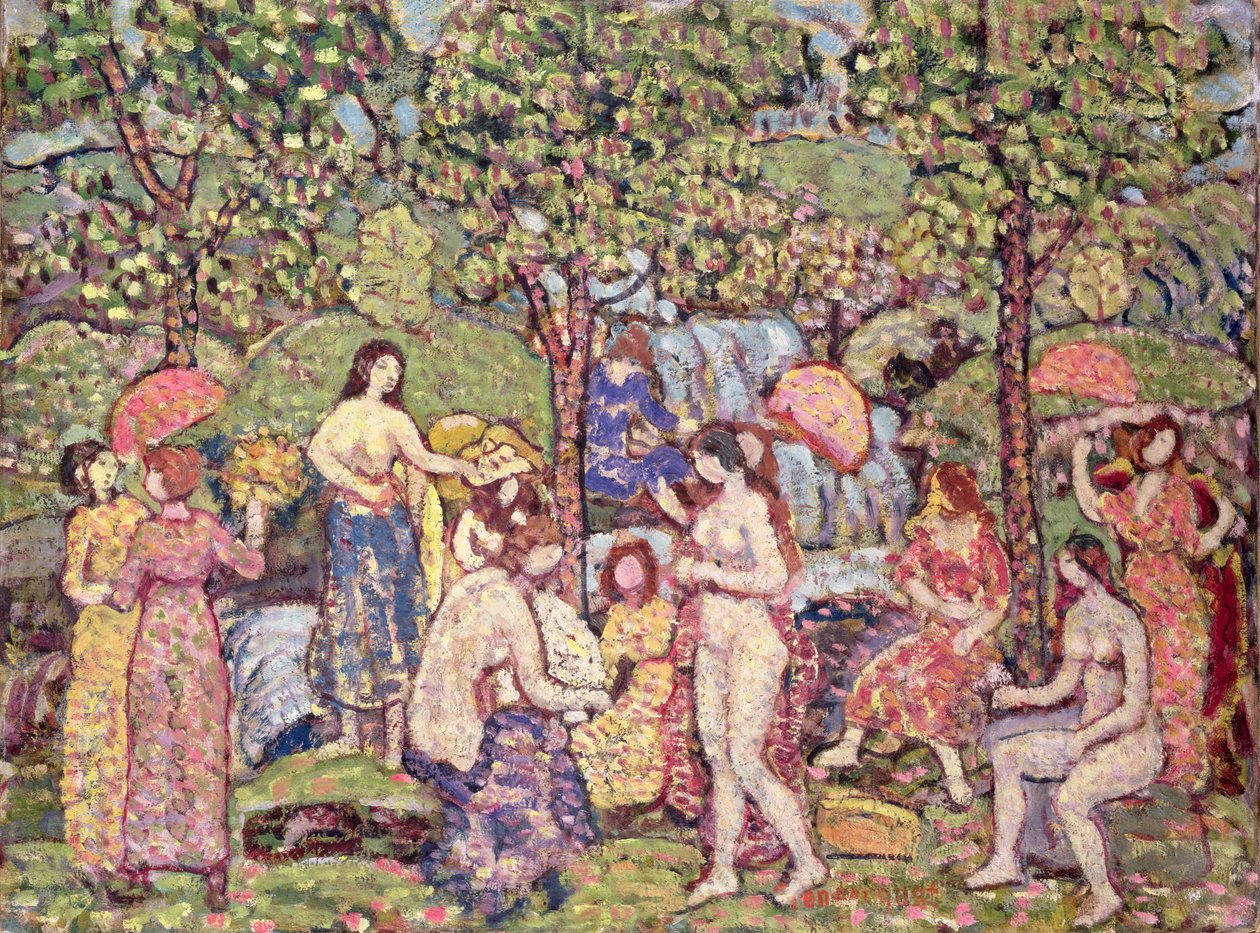 Idyll ، العراة في المناظر الطبيعية ، 1913-1915 بواسطة موريس برازيل برندرغاست