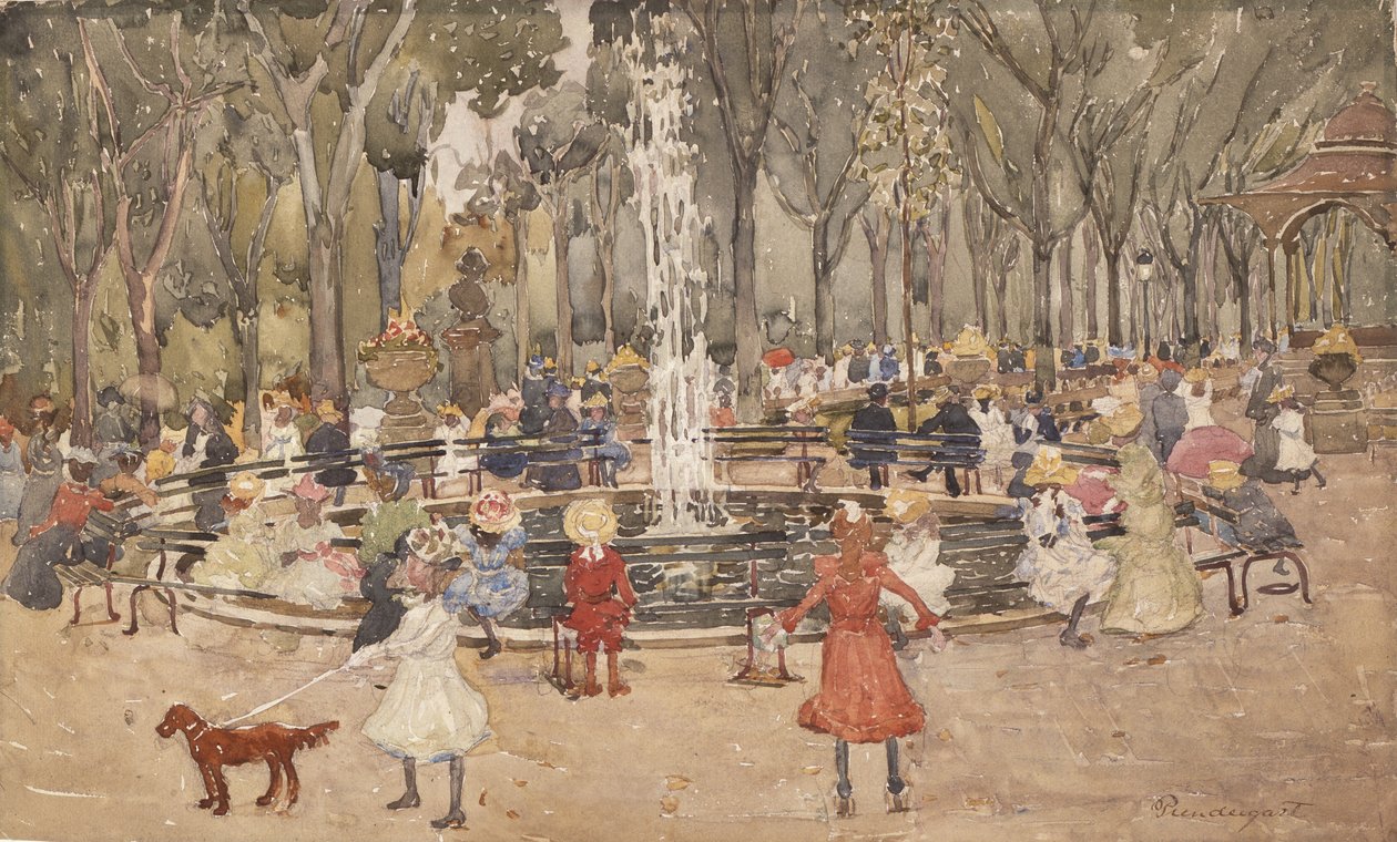 في سنترال بارك ، نيويورك ، c.1900-03 بواسطة موريس برازيل برندرغاست