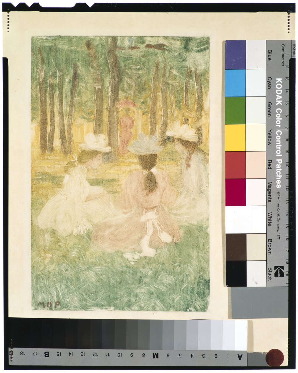 النزهة ، c.1895-97 (monotype) بواسطة موريس برازيل برندرغاست