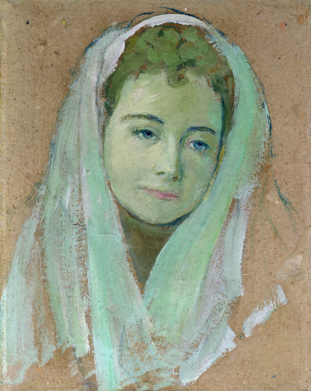 مارث بحجاب أبيض ، 1891 (زيت على البطاقة) بواسطة موريس دينيس