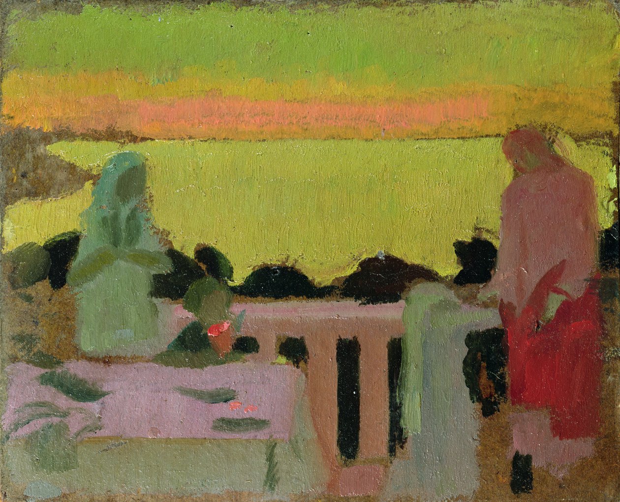 على الشرفة في Silencio ، أو Marthe and Marie in Silence ، c.1917 بواسطة موريس دينيس
