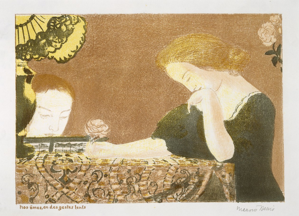أرواحنا ، في الحركات البطيئة ، 1892-99 (ليثو ملون على ورق منسوج) بواسطة موريس دينيس