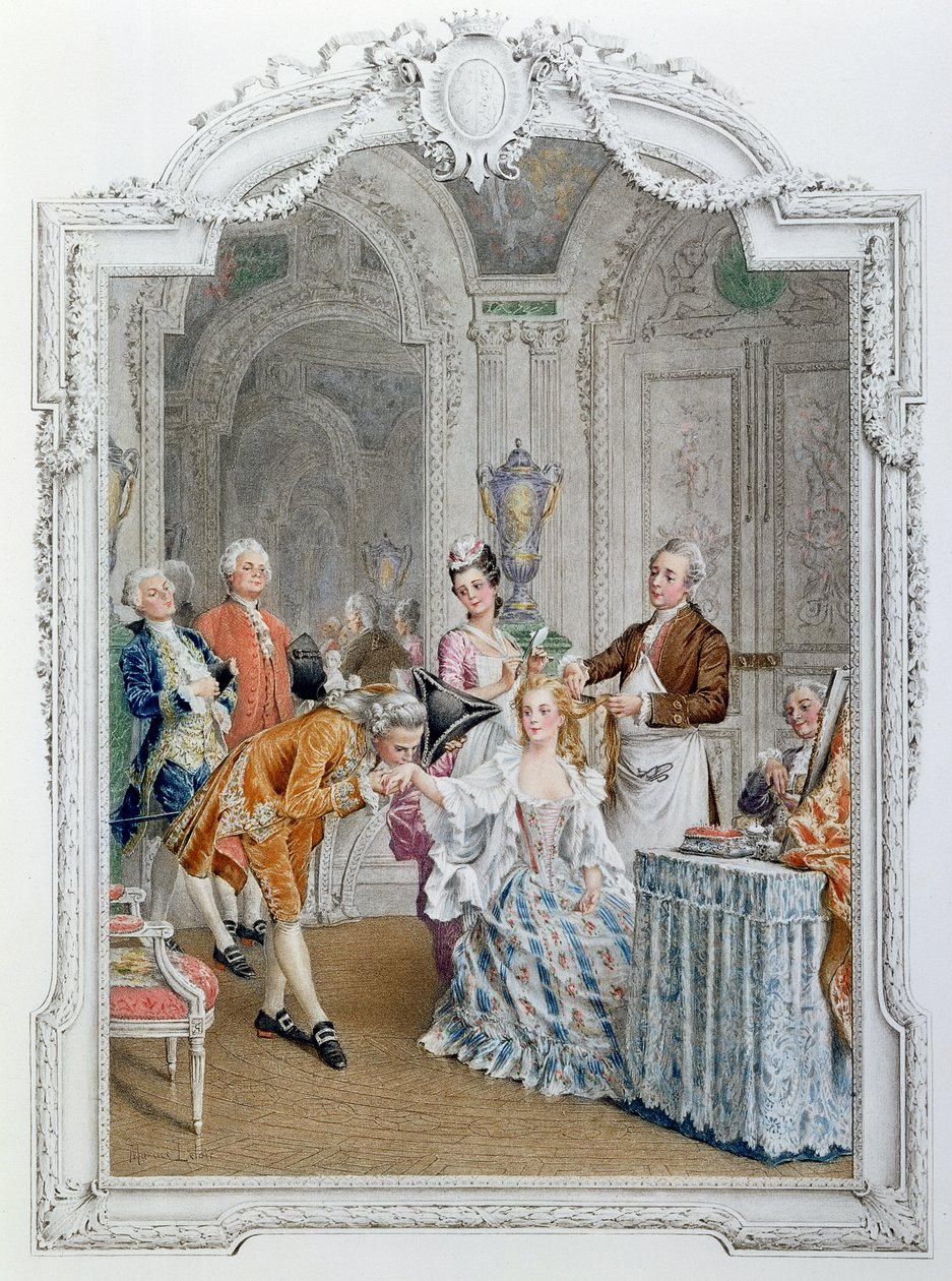 تواليت ، توضيح من "La Vie Parisienne" ، c.1890 بواسطة موريس ليلوار
