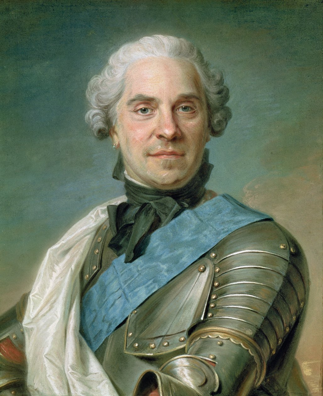 صورة موريس (1696-1750) كونت ساكسونيا (باستيل على ورق) بواسطة موريس كوينتين دي لا تور