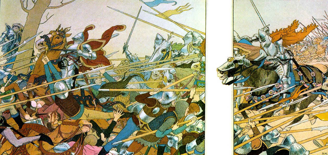 رسم توضيحي لكتاب The Life of Joan of Arc ، 1896 بواسطة موريس بوتيه دي مونفيل