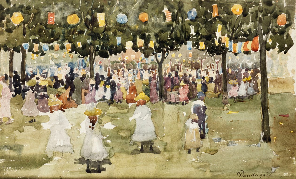 سنترال بارك ، مدينة نيويورك ، 4 يوليو ، c.1900-03 بواسطة موريس برازيل برندرغاست