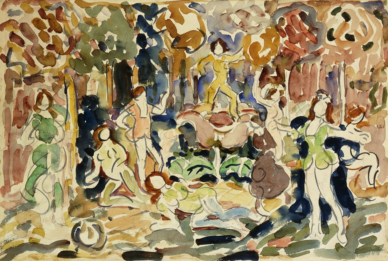 شخصيات راقصة ، c.1910-13 بواسطة موريس برازيل برندرغاست