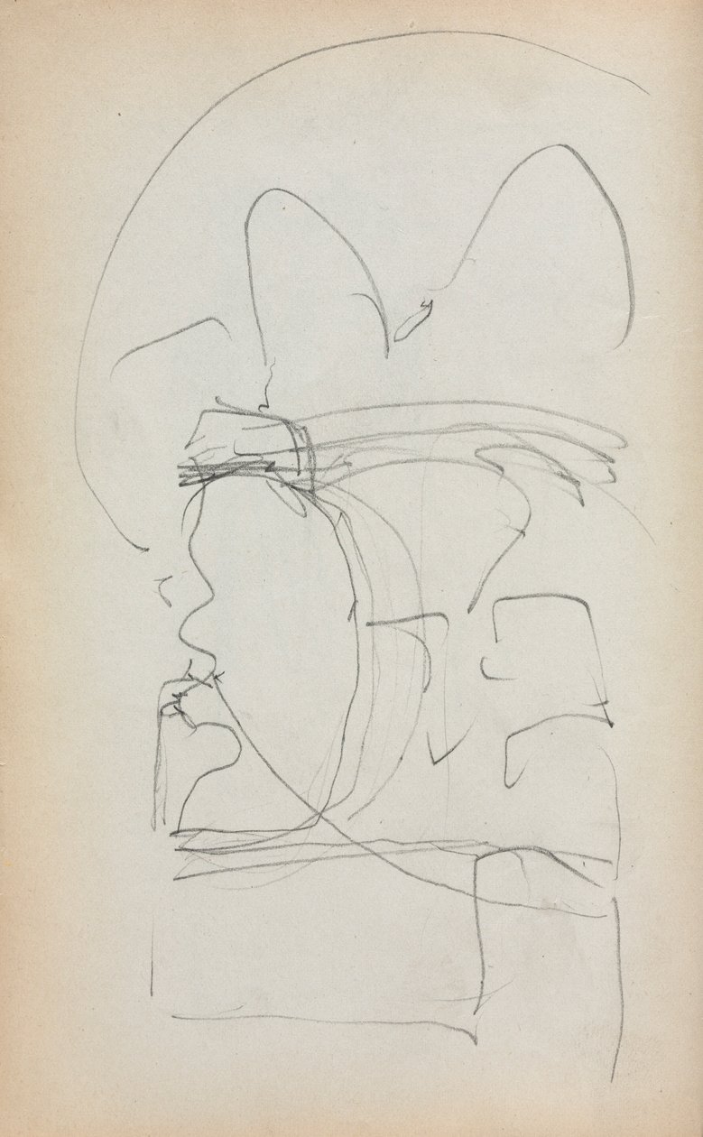 كراسة الرسم الإيطالية: رسم تجريدي صفحة 5 ، 1898-1899. بواسطة موريس برازيل برندرغاست