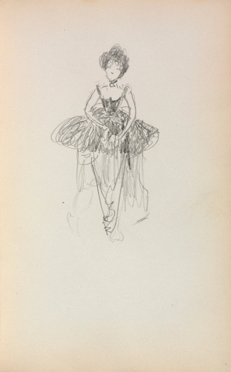كراسة الرسم الإيطالية: راقصة الباليه صفحة 231 ، 1898-1899. بواسطة موريس برازيل برندرغاست