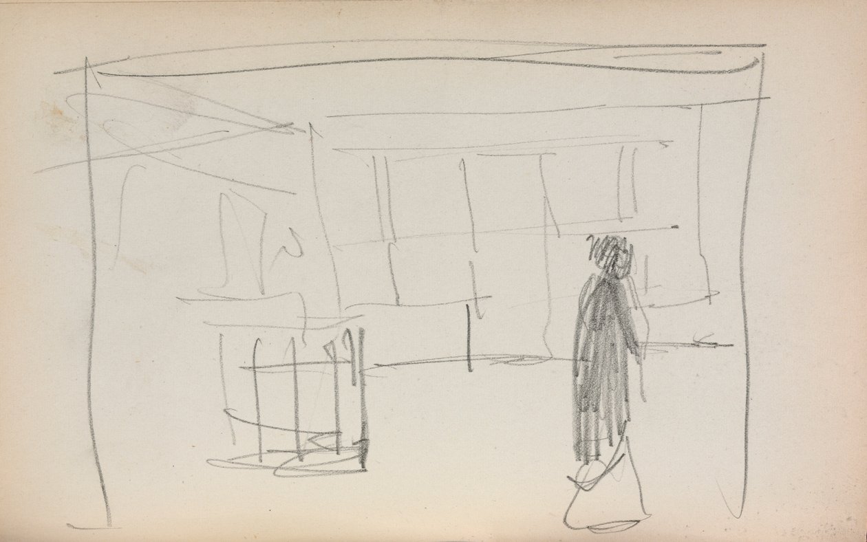 كراسة الرسم الإيطالية: شكل في صفحة داخلية 175 ، 1898-1899. بواسطة موريس برازيل برندرغاست