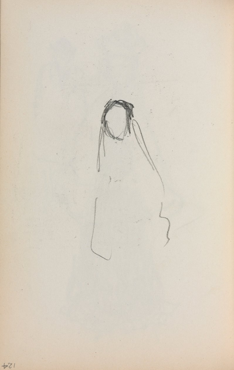 كراسة الرسم الإيطالية: صفحة الشكل 124 ، 1898-1899. بواسطة موريس برازيل برندرغاست