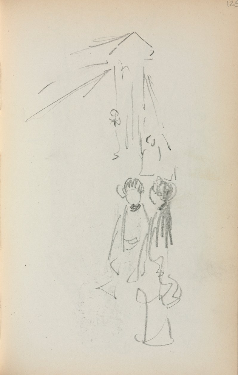 كراسة الرسم الإيطالية: الأشكال صفحة 128 ، 1898-1899. بواسطة موريس برازيل برندرغاست