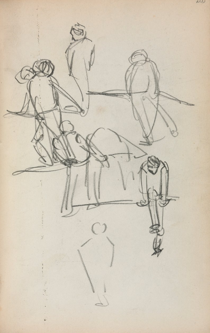كراسة الرسم الإيطالية: أرقام الصفحة 200 ، 1898-1899. بواسطة موريس برازيل برندرغاست