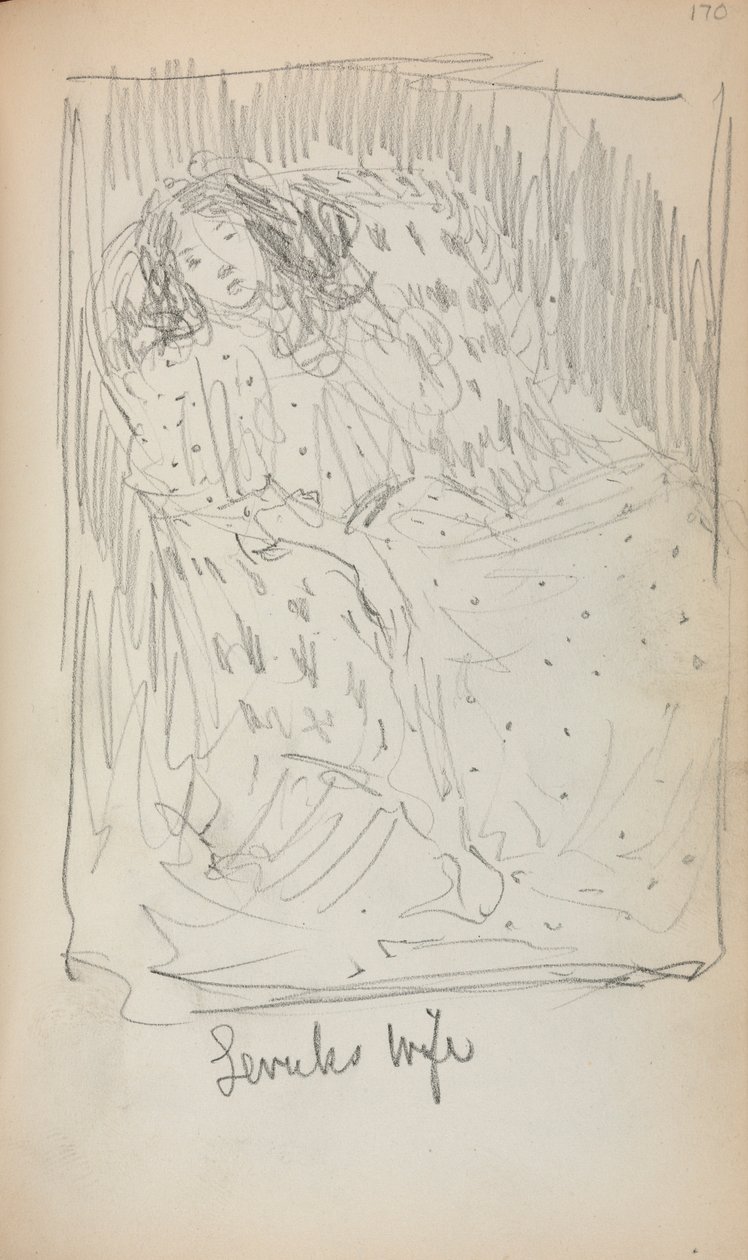 كراسة الرسم الإيطالية: زوجة Levuks صفحة 170 ، 1898-1899. بواسطة موريس برازيل برندرغاست