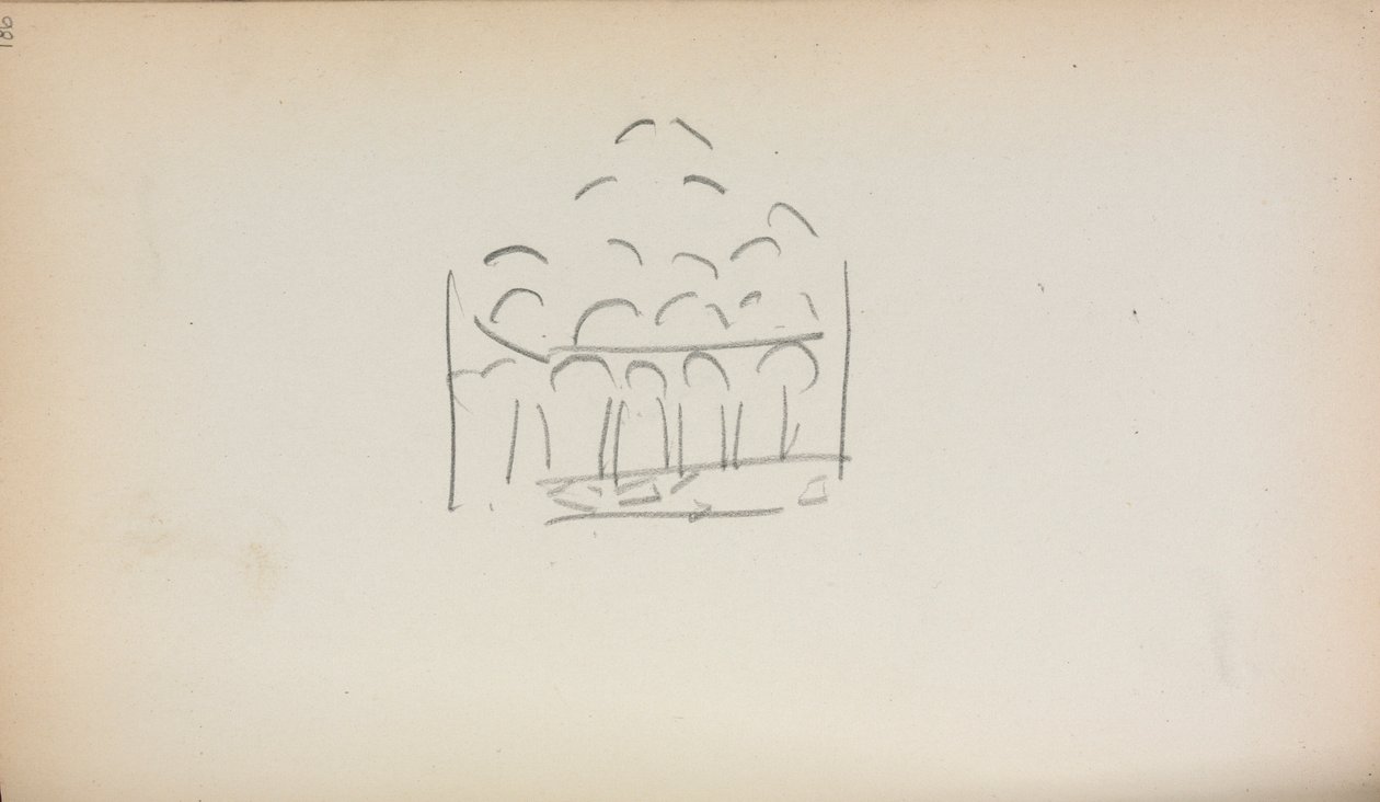 كراسة الرسم الإيطالية: صفحة سان ماركو 186 ، 1898-1899. بواسطة موريس برازيل برندرغاست