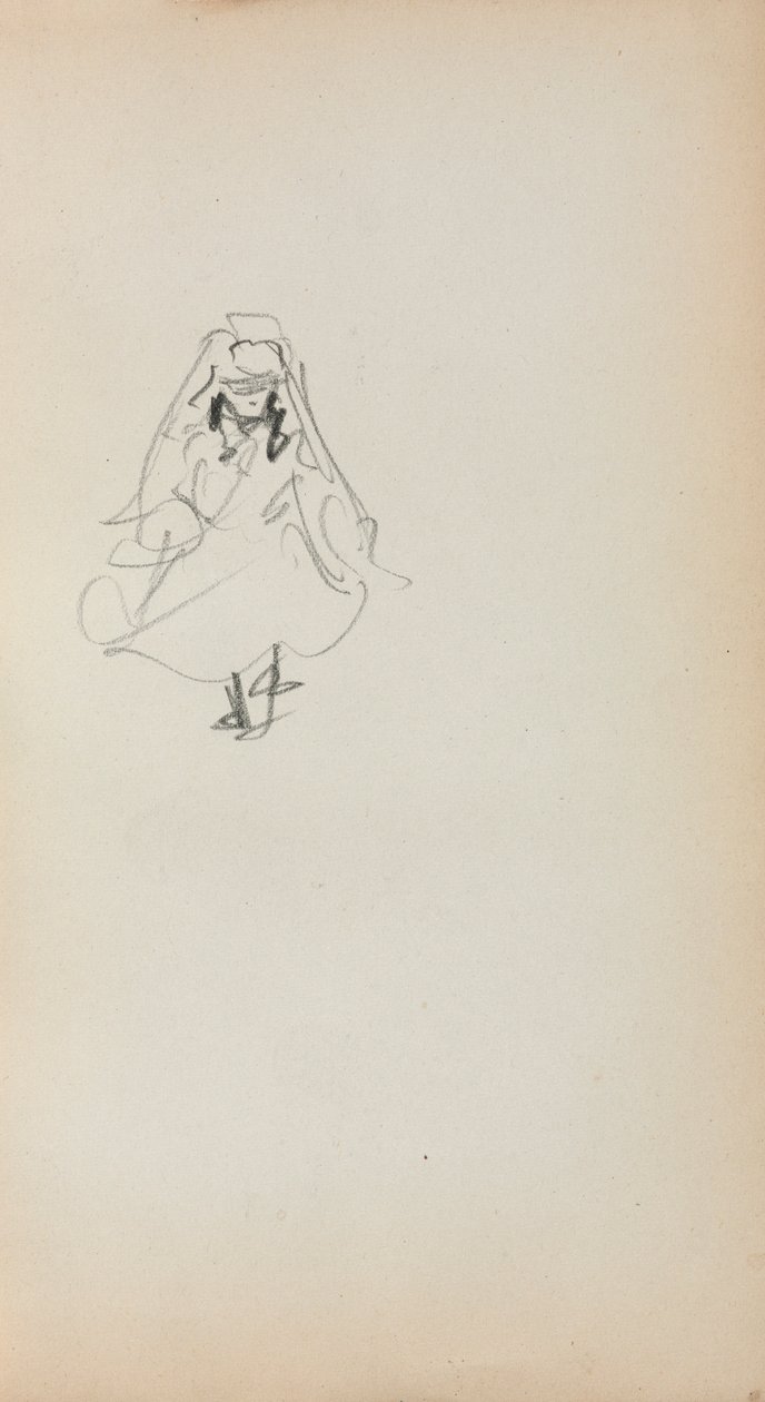 صفحة كراسة الرسم الإيطالية: Standing Girl page 257، 1898-1899. بواسطة موريس برازيل برندرغاست