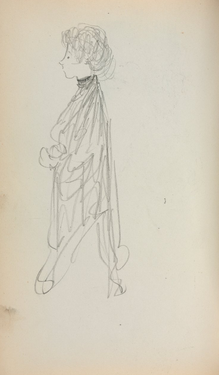كراسة الرسم الإيطالية: المرأة الدائمة في صفحة الملف الشخصي 51 ، 1898-1899. بواسطة موريس برازيل برندرغاست