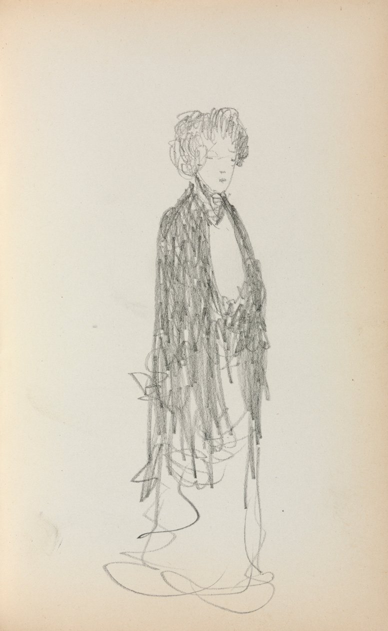 صفحة كراسة الرسم الإيطالية: المرأة الدائمة الصفحة 213 ، 1898-1899. بواسطة موريس برازيل برندرغاست