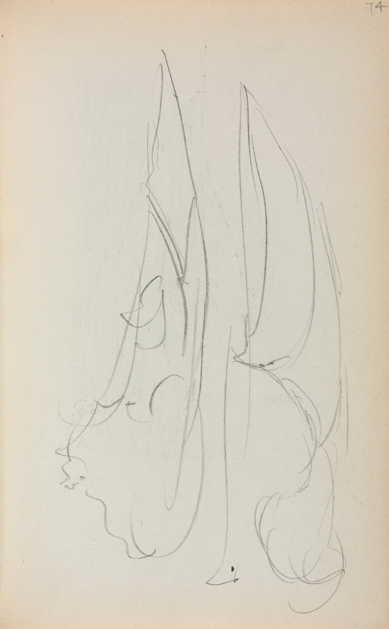 كراسة الرسم الإيطالية: صفحتان 74 ، 1898-1899. بواسطة موريس برازيل برندرغاست