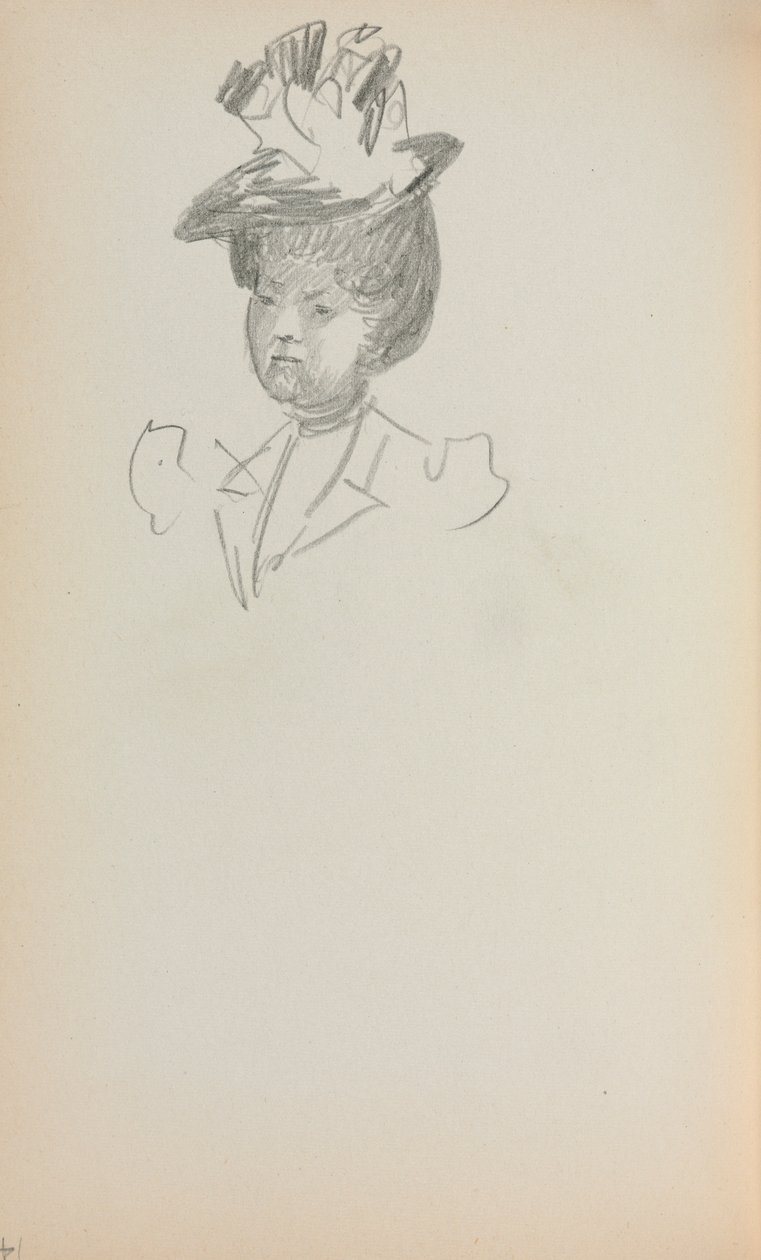 كراسة الرسم الإيطالية: امرأة ، طول التمثال الصفحة 142 ، 1898-1899. بواسطة موريس برازيل برندرغاست