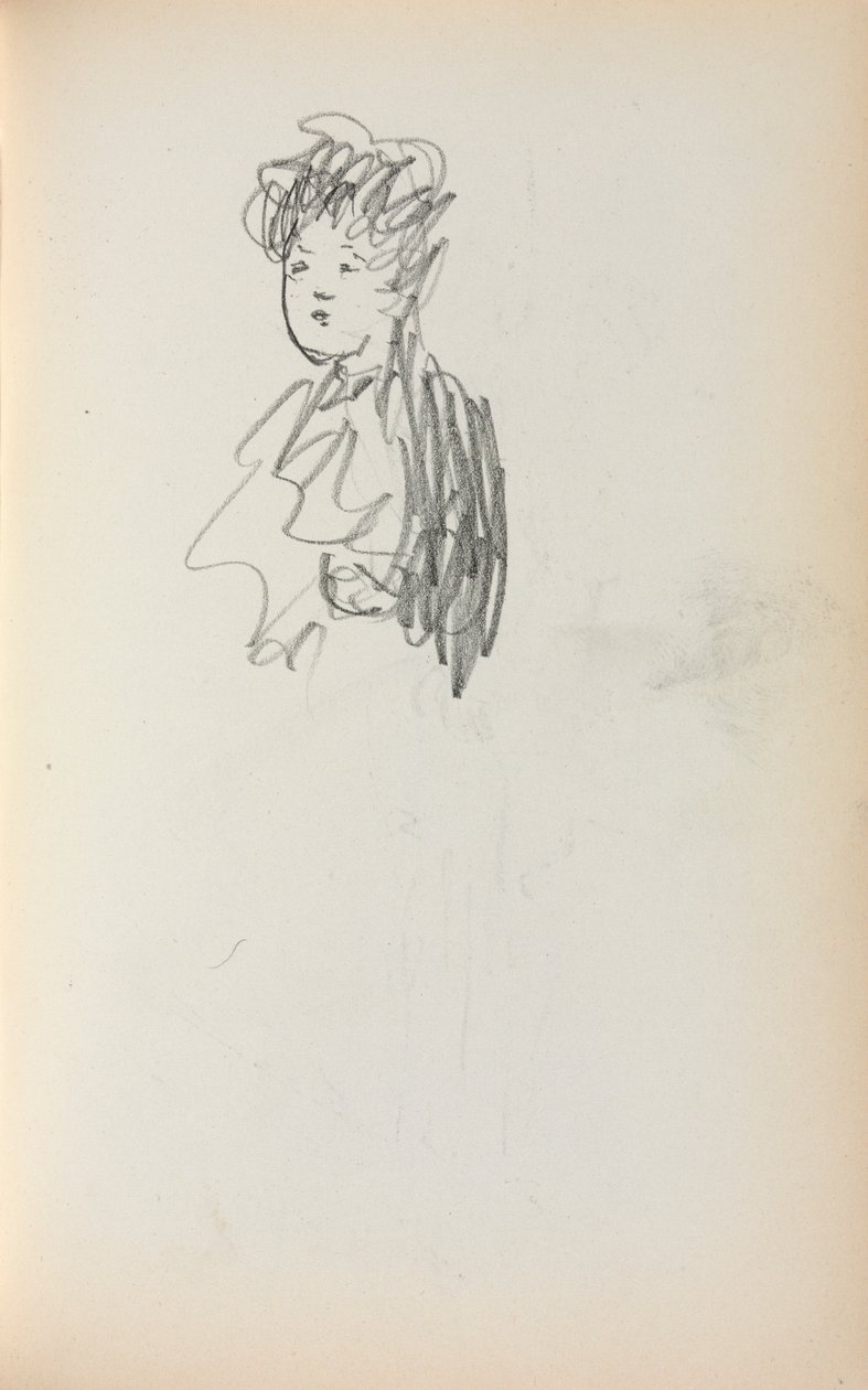 كراسة الرسم الإيطالية: امرأة ، صدر بطول الصفحة 127 ، 1898-1899. بواسطة موريس برازيل برندرغاست