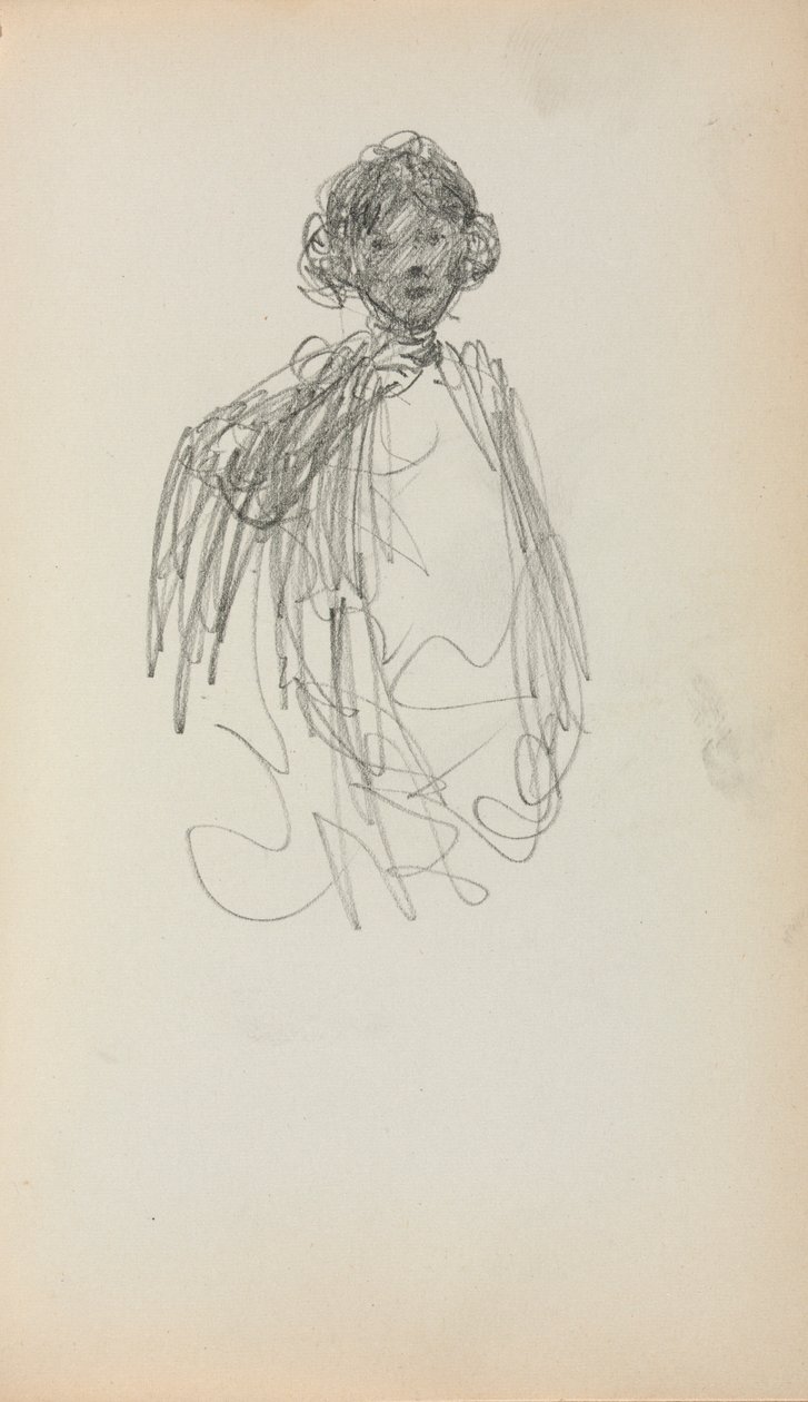 كراسة الرسم الإيطالية: امرأة ، طول الخصر صفحة 217 ، 1898-1899. بواسطة موريس برازيل برندرغاست