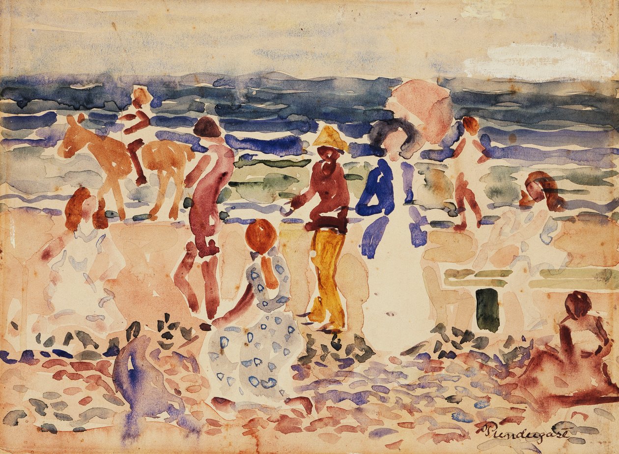 على الشاطئ ، c.1920-23 بواسطة موريس برازيل برندرغاست