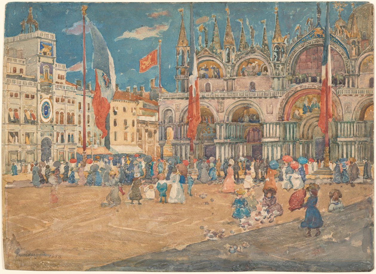 ساحة سان ماركو 1898. بواسطة موريس برازيل برندرغاست