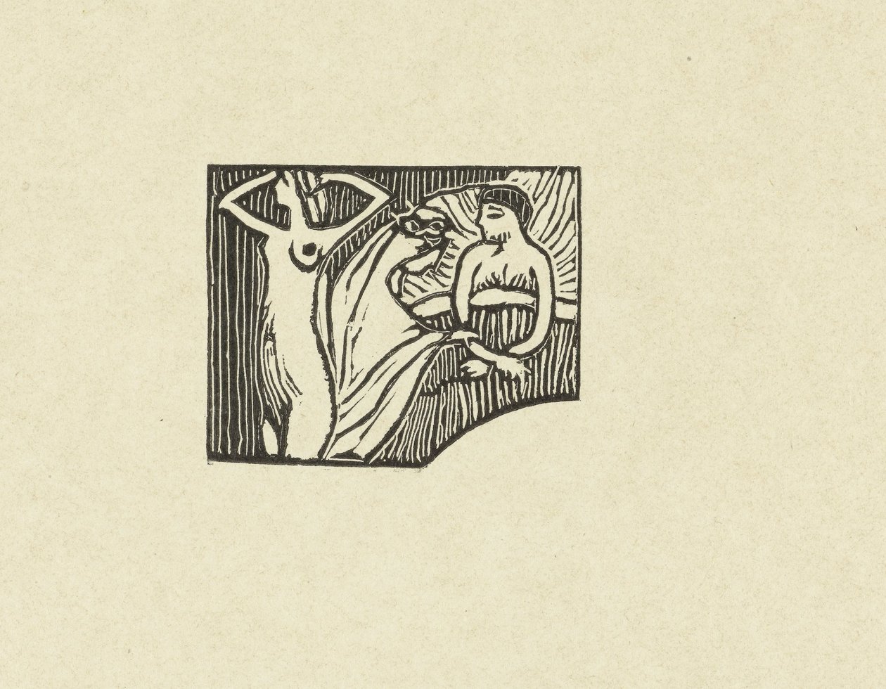 Illustratie bij gedicht uit dichtbundel Sagesse van Paul Verlaine محاكمة الخشب المحفور للحكمة المحاكمة (عنوان المسلسل) بواسطة موريس دينيس