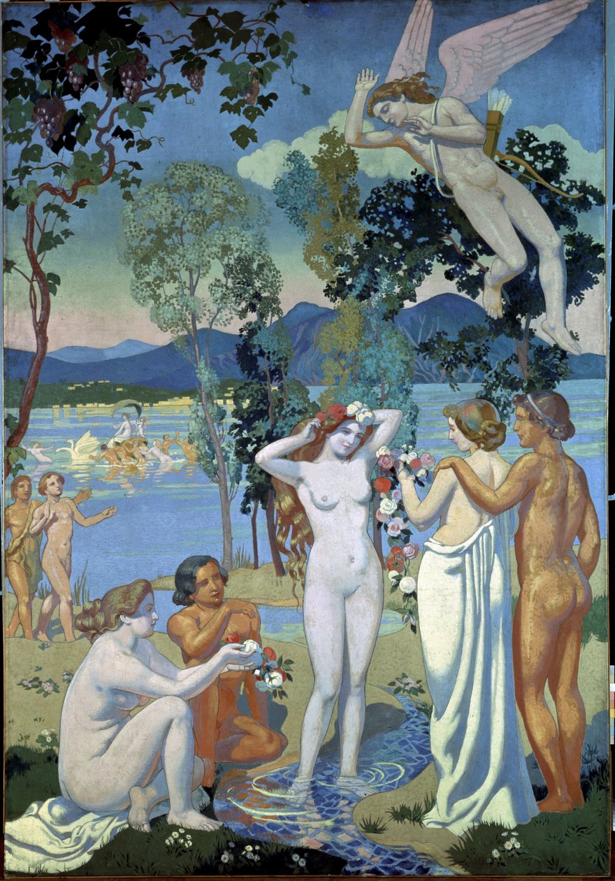 قصة Psyche (اللوحة 1: إيروس مذهول بجمال النفس). لوحة لموريس دينيس (1870-1943) بواسطة موريس دينيس