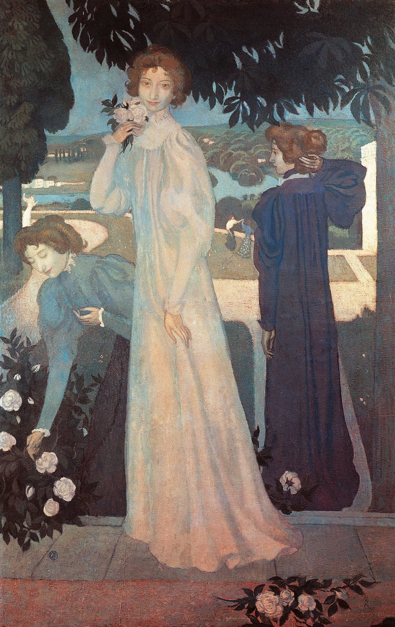 Mademoiselle Yvonne Lerolle in three aspects بواسطة موريس دينيس