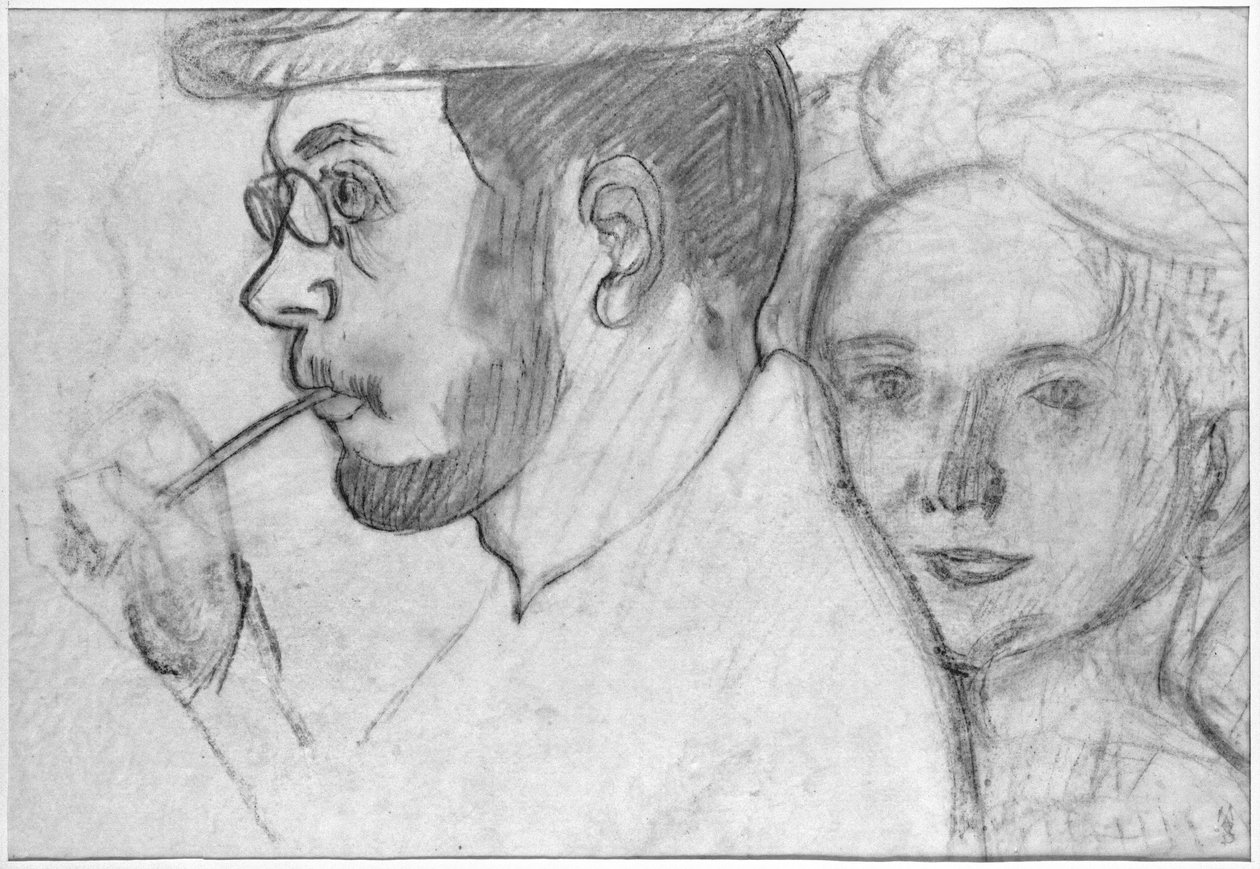 بيير بونارد (1867-1947) ومارت دينيس (1871-1919) 1899 (فحم على ورق) بواسطة موريس دينيس