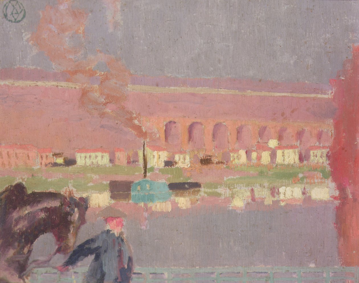 جسر بيك ، يُرى من الجسر القديم في بيك ، حوالي 1898 (لوحة) بواسطة موريس دينيس
