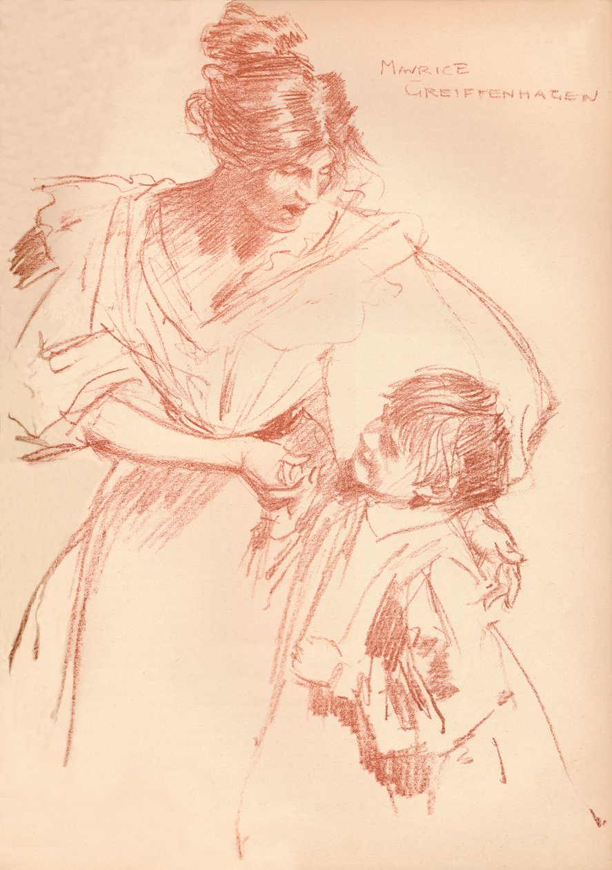 الأم والطفل ، c1897 ، 1897 بواسطة موريس غريفنهاغن