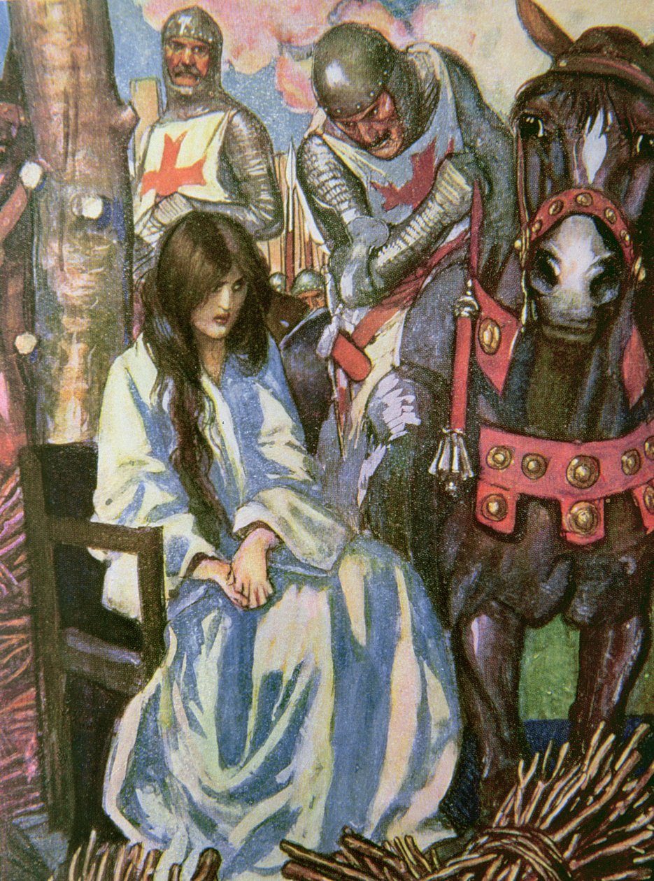 Mount Thee Behind Me On My Steed - الحصان الشجاع الذي لم يخذل راكبه ، رسم توضيحي من "Ivanhoe للأولاد والبنات" ، أعاد سرده أليس جاكسون ، الحانة. 1924 بواسطة موريس غريفنهاغن