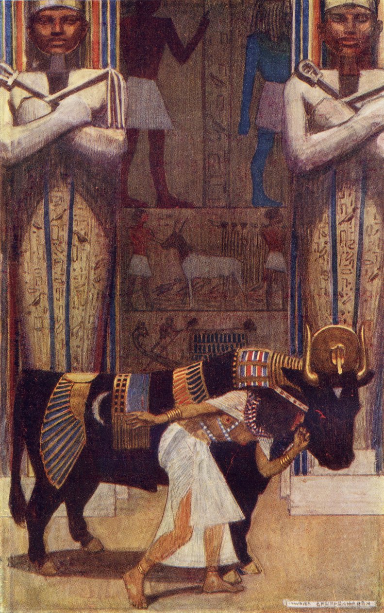 الزوجة الفتاة وباتا بول من قصة الفلاح الذي أصبح ملكًا ، رسم توضيحي من `` الأسطورة المصرية والأسطورة &39;&39; لدونالد أ.ماكينزي ، نُشر عام 1907 بواسطة موريس غريفنهاغن