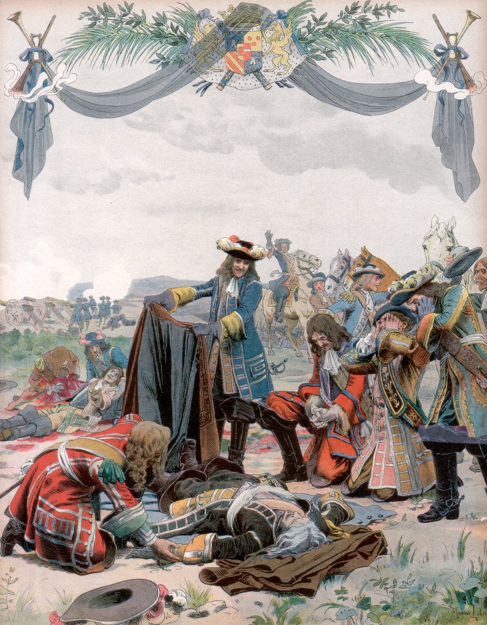 وفاة هنري ، فيكومت دي تورين ، جندي فرنسي ، 1675 عام 1871-1940 بواسطة موريس ليلوار