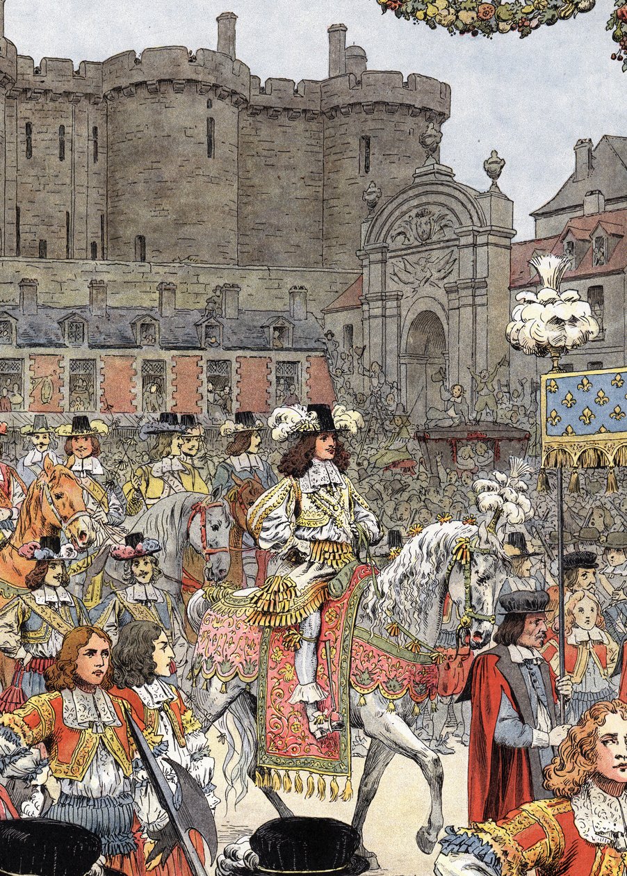 دخل لويس الرابع عشر باريس ، المعروف باسم Le Roi-Soleil (King Soleil أو Louis the Grand بواسطة موريس ليلوار