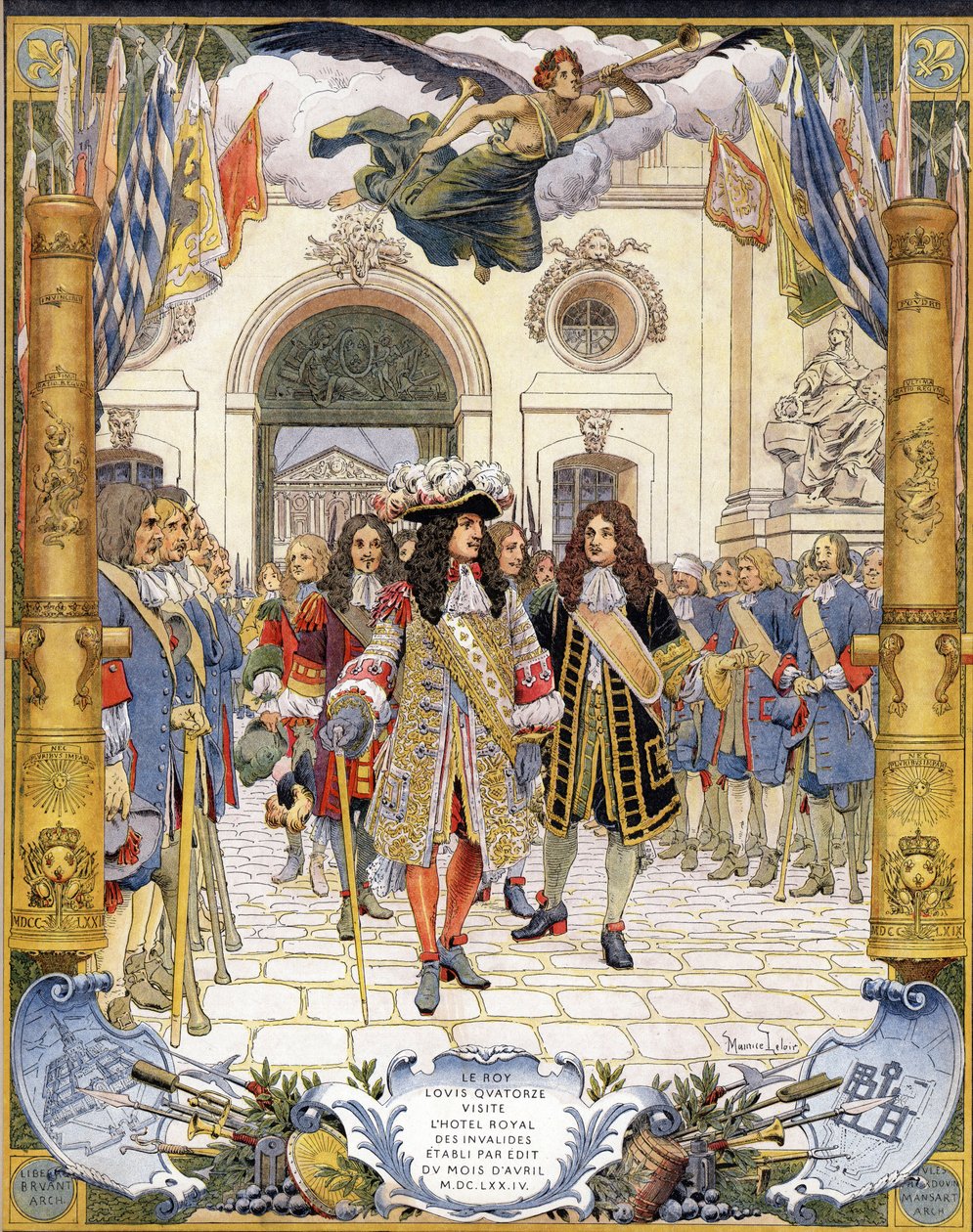 لويس الرابع عشر ، المعروف باسم Le Roi-Soleil (King Soleil أو Louis the Grand بواسطة موريس ليلوار