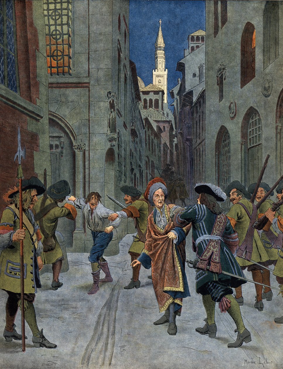 حرب الخلافة الإسبانية: القبض على فرانسوا من نيوففيل دي فيليروي (1644-1730) أثناء الاستيلاء على كريموني (كريمونا) من قبل قوات الأمير يوجين (يوجين فرانسوا دي سافوي (1663-1736) ، في 1702. "" Le Roy Soleil "" ( بواسطة موريس ليلوار