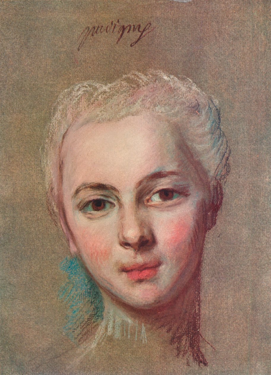 Mademoiselle Puvigny ، c1749 بواسطة موريس كوينتين دي لا تور