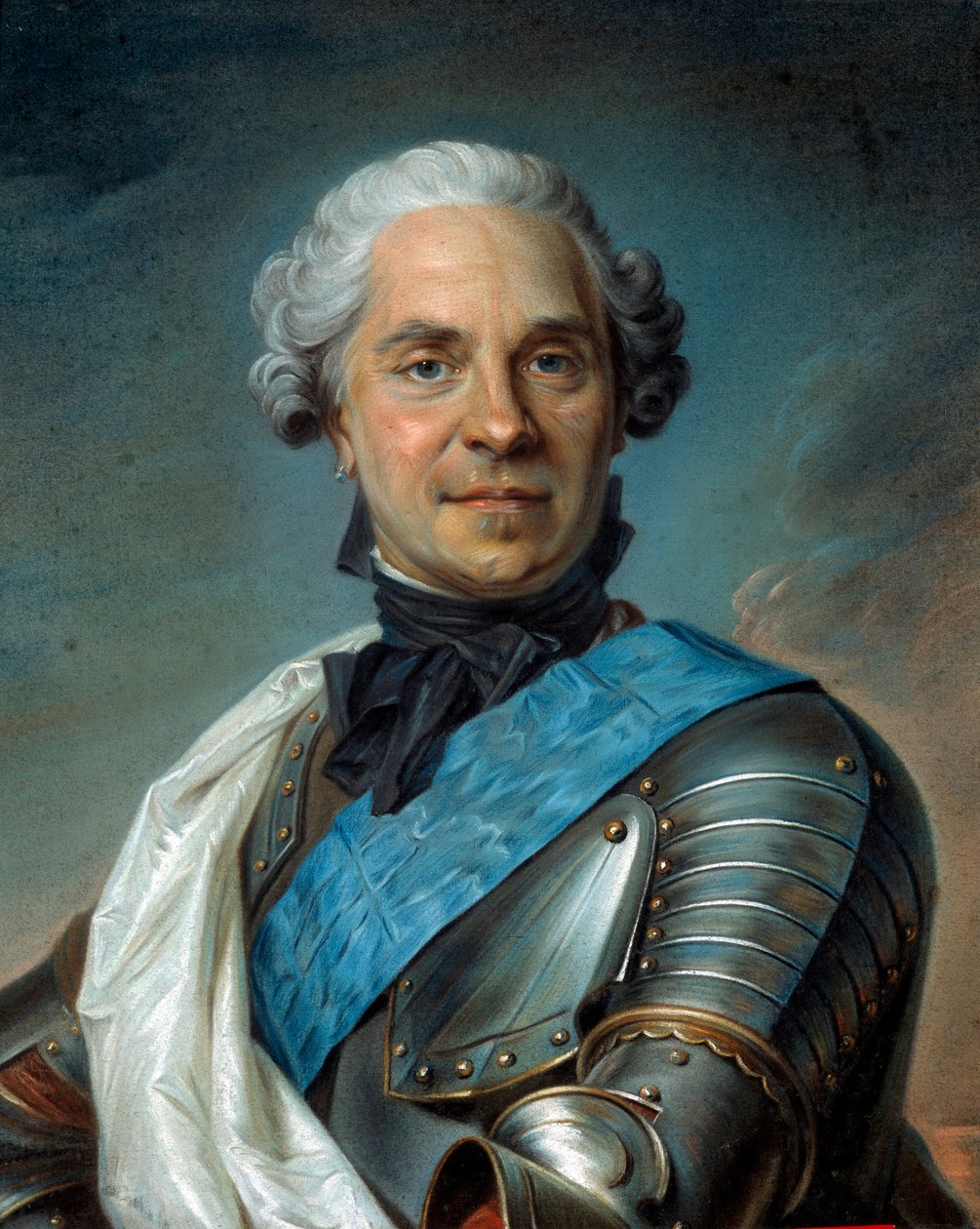 The marechal of Saxony: Portrait of Hermann Maurice, Count of Saxony (1696-1750) by Maurice Quentin Delatour dit Quentin De La Tour (De Latour) (1704-1788) 18th century - “” The Marshal of Saxony””: portrait of Hermann Maurice, Count of Saxony (1696-1750)  بواسطة موريس كوينتين دي لا تور