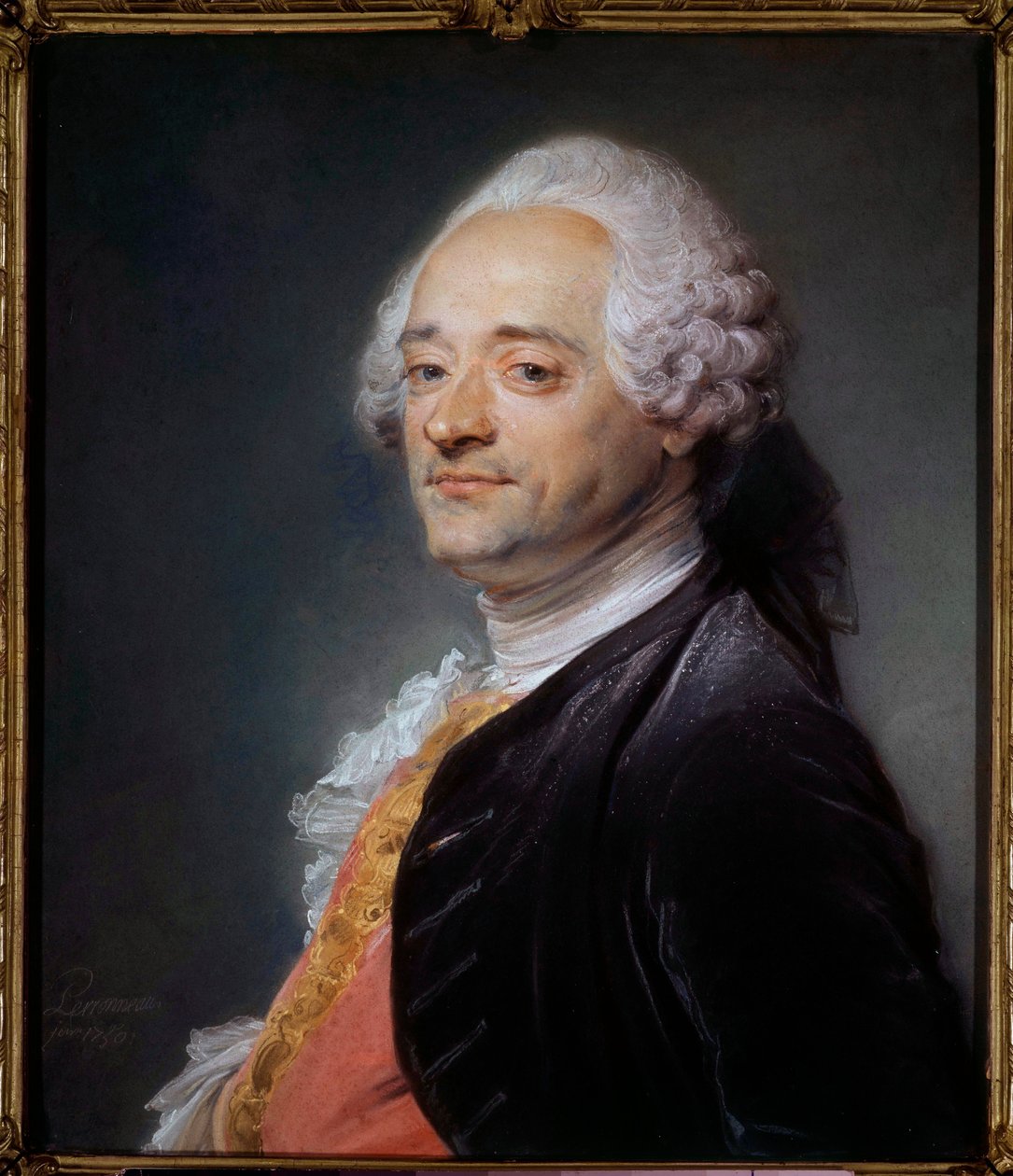 صورة للرسام موريس كوينتين ديلاتور ديت كوينتين دي لا تور أو كوينتين دي لاتور (1704-1788) لوحة باستيل لجان بابتيست بيرونو (جان بابتيست بيرونيو) (1715-1783) 1750 قاتمة 0.56x0.48 م سانت كوينتين ، متحف ليكوييه - بورتريه من ص بواسطة موريس كوينتين دي لا تور