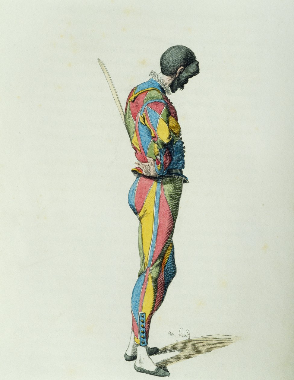 Harlequin في عام 1858 ، بواسطة موريس ساند (1823-1889) بواسطة موريس ساند